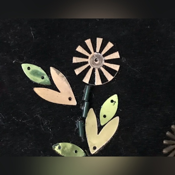 Vintage Mushroom Mixed Media Art On Velvet Whimsical Goblin Gremlin Fairy Core - Picture 2 of 7